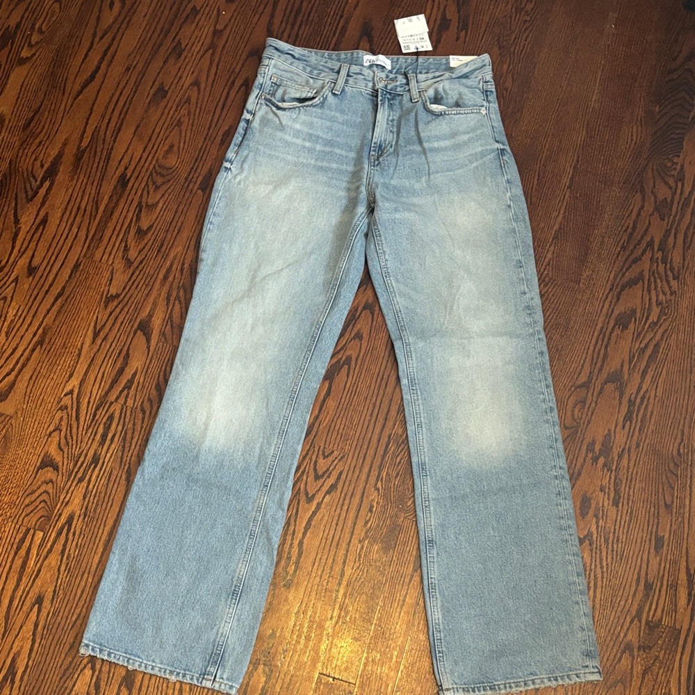 Zara Light Blue Men's Straight Jeans